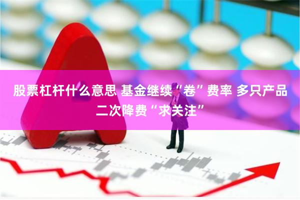 股票杠杆什么意思 基金继续“卷”费率 多只产品二次降费“求关注”