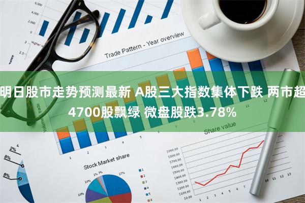 明日股市走势预测最新 A股三大指数集体下跌 两市超4700股飘绿 微盘股跌3.78%